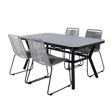 Matgrupp Utomhus Venture Home Vyn med 4 Lumi Trädgårdsstolar