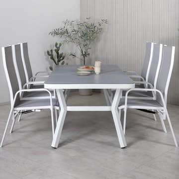 Matgrupp Utomhus Venture Home Virya 160x90 med 6 Copacabana ReclinerTrädgårdsstolar