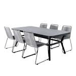 Matgrupp Utomhus Venture Home Vyn Aluminium med 6 Lumi Trädgårdsstolar