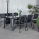 Matgrupp Venture Home Olle med 6 Curz Stapelbara Matstolar