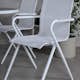 Matgrupp Venture Design Pincy Rund Vit med 6 Aspen Matstolar