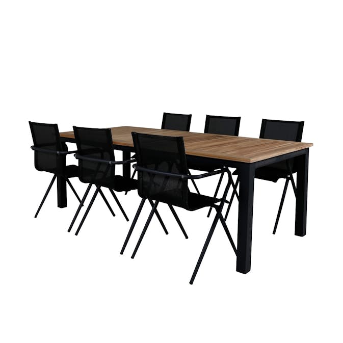 Matgrupp Venture Home Perla 224 med 6 Aspen Matstolar