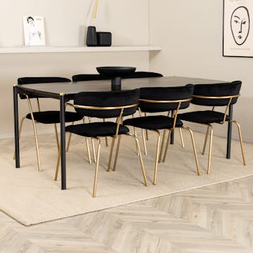 Matgrupp Venture Home Paris med 6 Aris Stolar