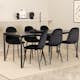 Matgrupp Venture Home Paris med 6 Pobbie Stolar Svart