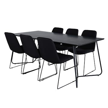 Matgrupp Venture Home Annika med 6 Muscot Stolar