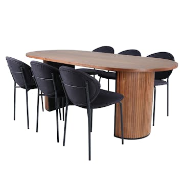 Matgrupp Venture Home Bianca med 6 Valor Stolar