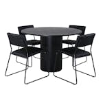 Matgrupp Venture Home Bianca Rund med 4 Kungshamn Stolar