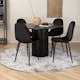Matgrupp Venture Home Bianca Rund Svart med 4 Pobbie Stolar
