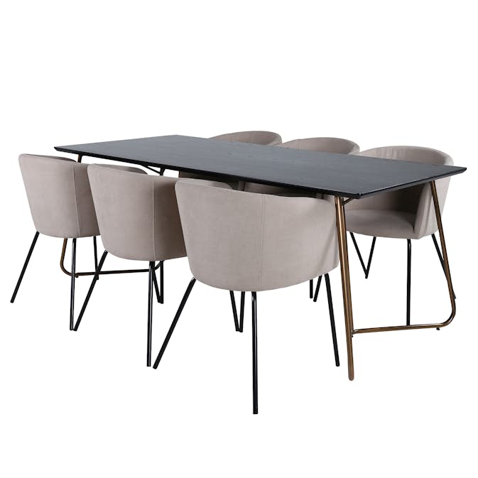 Matgrupp Venture Home Annika med 6 Bergen Stolar Polyester