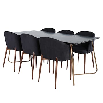 Matgrupp Venture Home Annika med 6 Archie Stolar