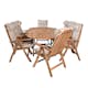Matgrupp Venture Design Kenya 180-240x120 Teak med 8 Kenya Positionsfåtöljer