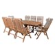 Matgrupp Venture Design Kenya 180-240x120 Teak med 8 Kenya Positionsfåtöljer