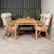 Matgrupp Venture Design Kenya 220x100 Teak med 6 Kenya Positionsfåtöljer
