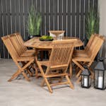 Matgrupp Venture Home Kenya 180-240x120 Teak med 8 Fällbara Stolar