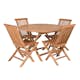 Matgrupp Venture Home Kenya Ø120 cm Teak med 4 Kenya Fällbara Stolar