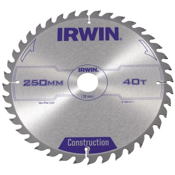 Sågklinga Irwin 250x30mm 40t 3,0mm