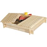 Utomhusleksak Jabo Trävit Sandlåda med Lock 120x120 cm