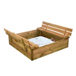 Sandlåda Nordic Play med Vipplock och Bänk 120X120 cm Inkl. 240 Kg Sand