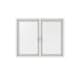 Sidohängt Fönster Outline 3-Glas Aluminium 2-Luft
