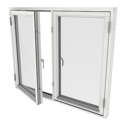 Sidohängt Fönster Outline 3-Glas Trä 2-Luft