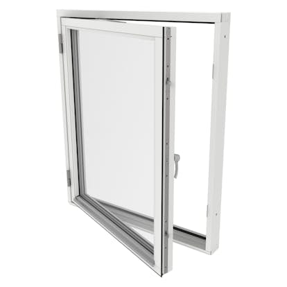 Sidohängt Fönster Outline 3-Glas Trä