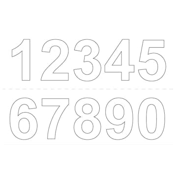 Självhäftande Siffror Habo 50 mm