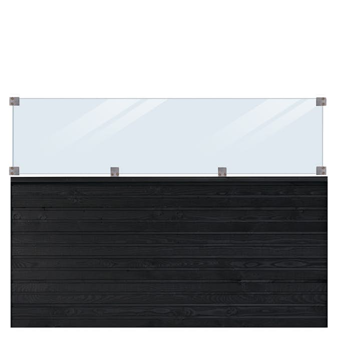 Skärm PLUS Plank med Glas 174x125