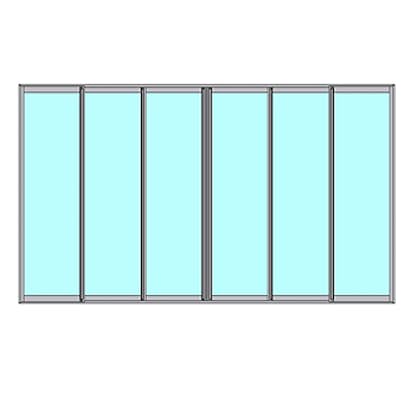 Skjutbart Dörrparti Novoroom Original 3+3-Delat