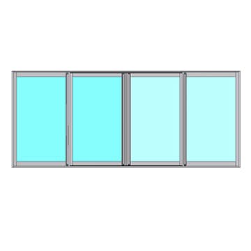 Skjutbart Fönsterparti Novoroom Energi 2+2-Delat