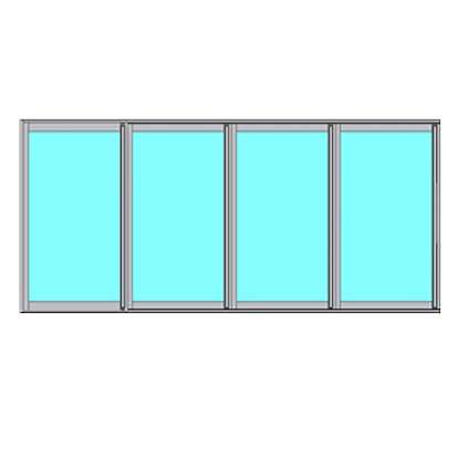 Skjutbart Fönsterparti Novoroom Energi 4-Delat