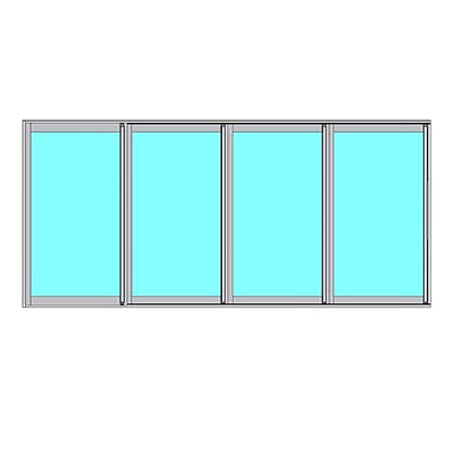 Skjutbart Fönsterparti Novoroom Original 4-Delat