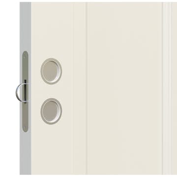 Skjutdörrsanpassning Leksandsdörren inkl. spår lagerdörr (två hål)