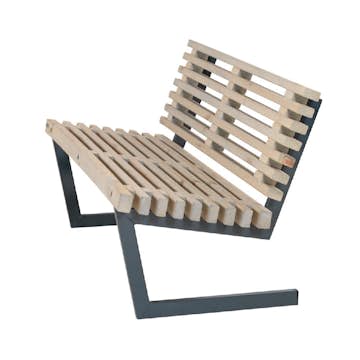 Trädgårdssoffa PLUS Siesta, Träsoffa Utomhus i Furu/Barrträ, Bänk med 3 Sittplatser