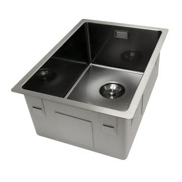 Enkelvask Strand Stainless SOLID med clips PVD Gun Metal