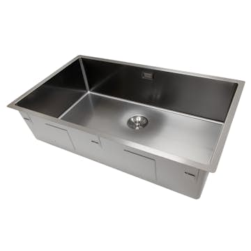 Enkelvask Strand Stainless SOLID med clips PVD Gun Metal