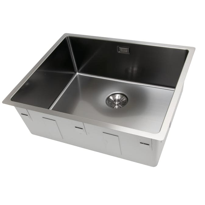 Enkelvask Strand Stainless SOLID med clips PVD Gun Metal