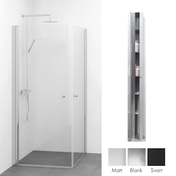 Duschpaket Macro Design Spirit Duschhörn Rak med Sky Duschhylla