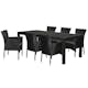 Matgrupp Comfort Garden Outfit 205 med 6 Asta Stolar inkl. Dynor