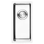 Diskho Strand Stainless ST18-EC Rostfritt Enkel Satinpolerad med Korgventil & Vattenlås