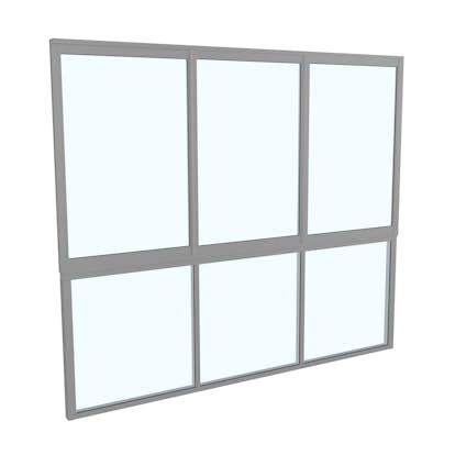 Skjutfönster med fast underdel Landskap Stadig Sommar 3-del