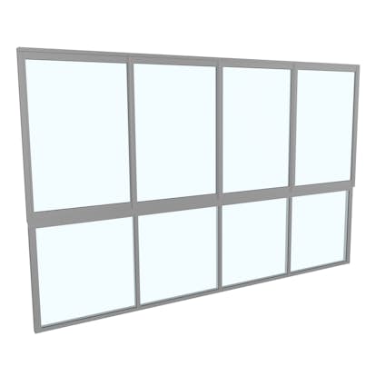 Skjutfönster med fast underdel Landskap Stadig Sommar 4-del