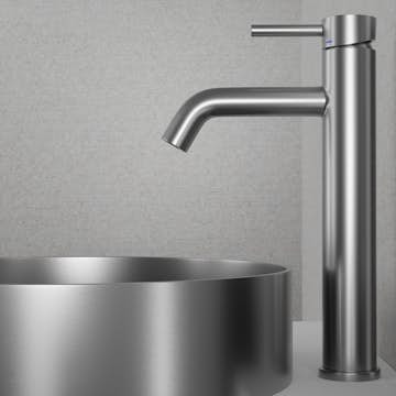 Tvättställsblandare Scandtap Steel Wave High