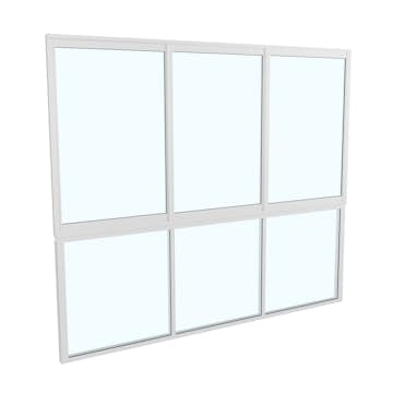Skjutfönster med fast underdel Landskap Stadig Förlängd sommar 3-del