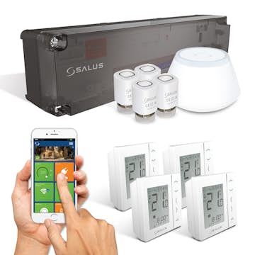 Styrpaket Flooré med 4 trådlösa termostater