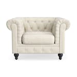 Fåtölj Manor House Chesterfield Lyx Fåtölj i Sammet