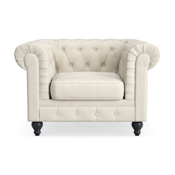 Fåtölj Manor House Chesterfield Lyx Fåtölj i Sammet