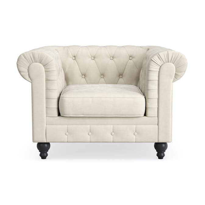 Fåtölj Manor House Chesterfield Lyx Fåtölj i Sammet