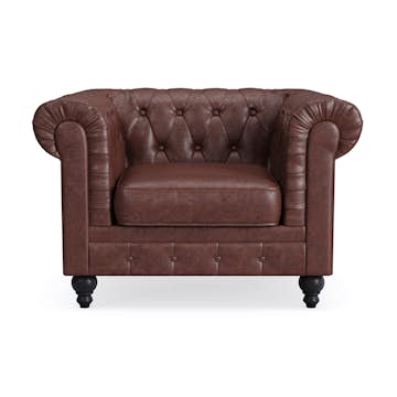 Fåtölj Manor House Chesterfield Lyx Fåtölj i konstläder