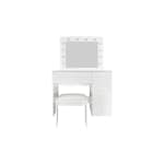 Sminkbord Scandinavian Choice Glow Komplett set med Spegel och Pall, LED-Belysning 94 cm