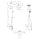 Takduschset Hansgrohe Croma 220 Showerpipe 1jet 150 cc